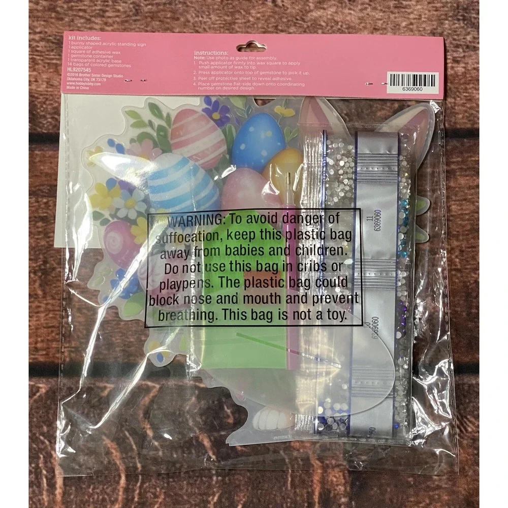 Easter Bunny with Egg Bouquet Acrylic Standing Diamond Painting Kit Hobby Lobby